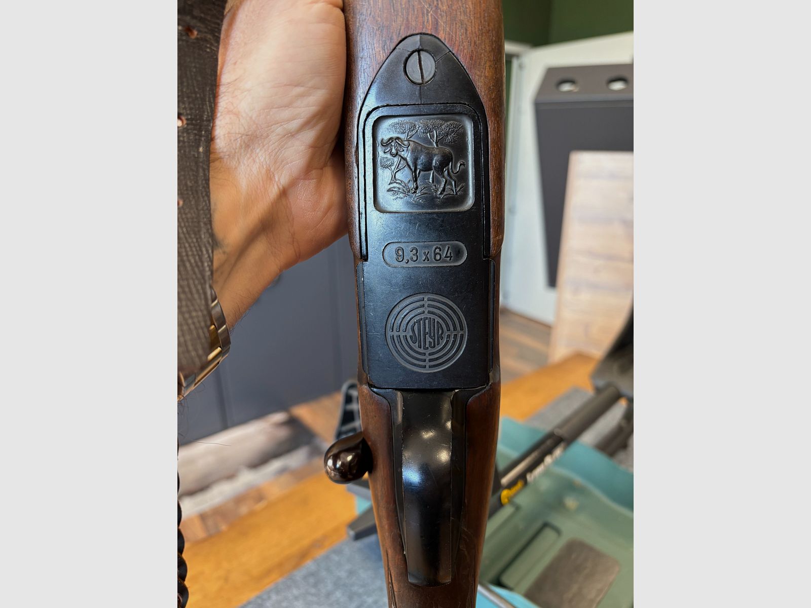 Classico per la caccia dinamica: Steyr Mannlicher Modell S (cal. 9,3x64) incl. Kahles cannocchiale per caccia dinamica, immagine 5 di 5