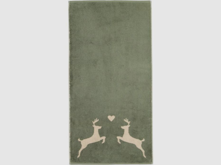 Cawö Towel Deer Pair | Swiss Pine, image 3 of 14
