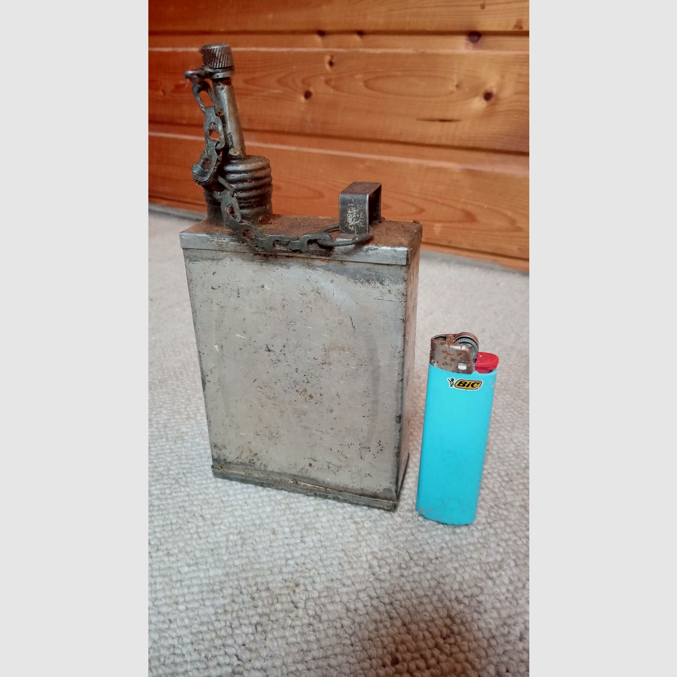 Flacon d'huile soviétique pour mitrailleuse Maxim des années 30 probablement MG M1910 // Oil Flask Oiler