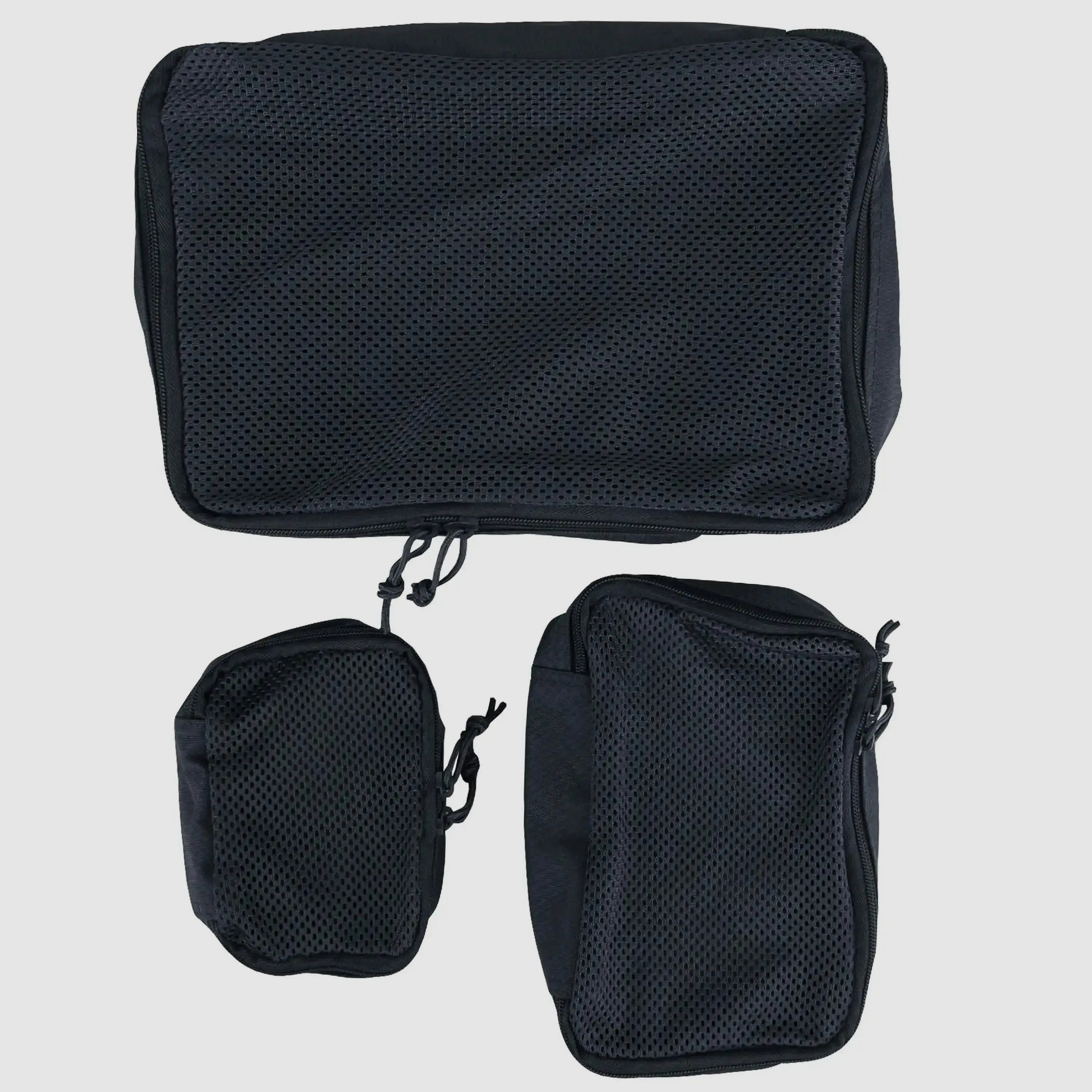 Mil-Tec Rete Pouch Set da 3 pezzi - Nero