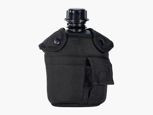 Mil-Tec US Field Bottle with Cup and Cover 900 ml - Black
