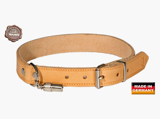 AKAH Halsband genietet aus Fahlleder 55 cm