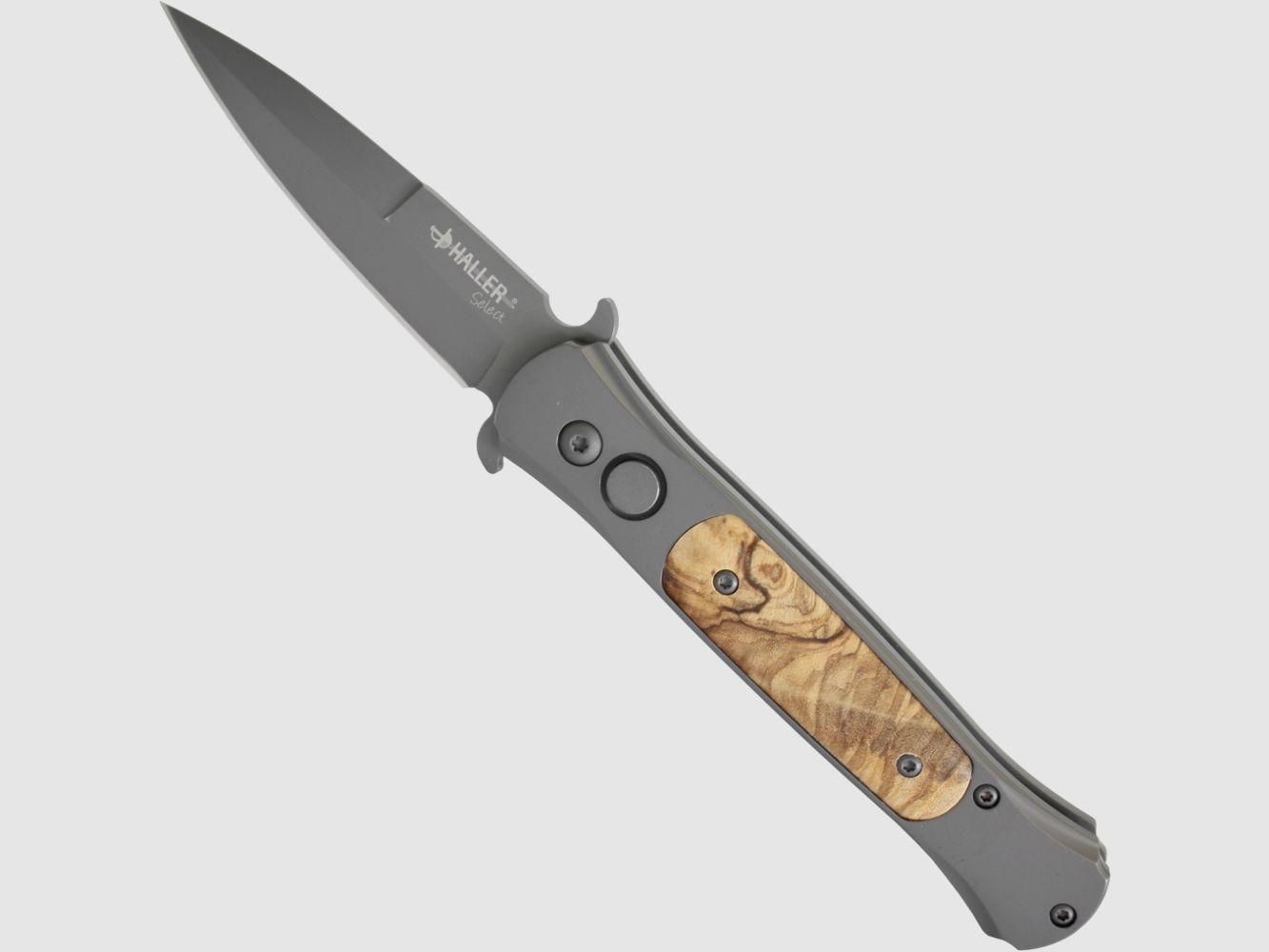 Springmesser Titan und Olivenholz mit Parier