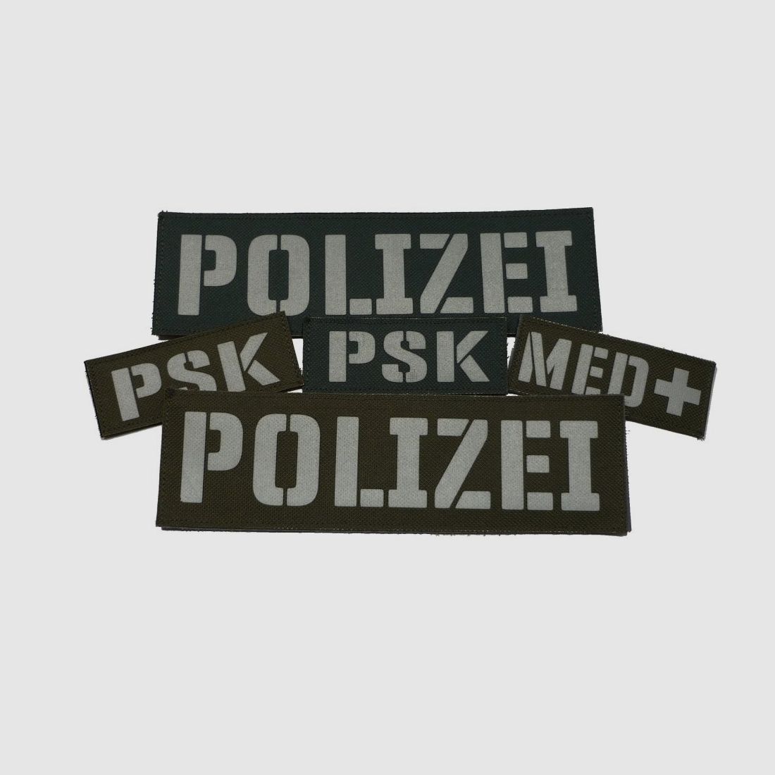 Klettschild Nylon mit Reflexaufdruck - klein