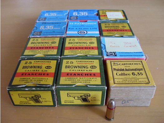 Munition 6,35 mm Browning / 25 ACP