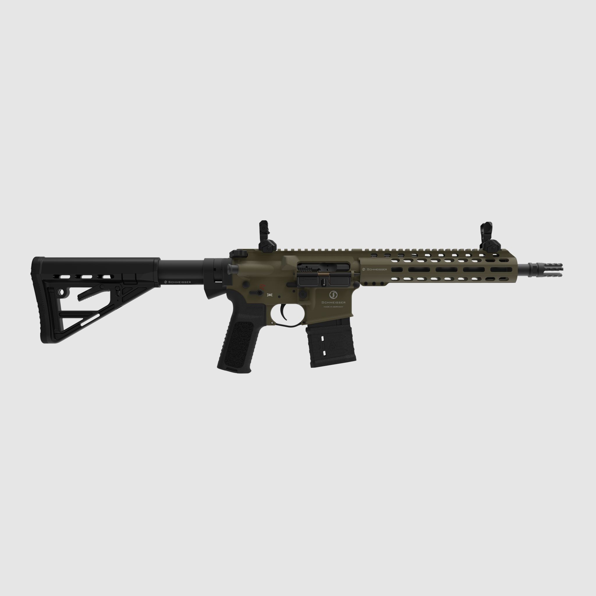 SCHMEISSER AR15 S4F Slim Line – CERAKOTE OD GREEN / .223 Rem. / 10,5" | 267mm
