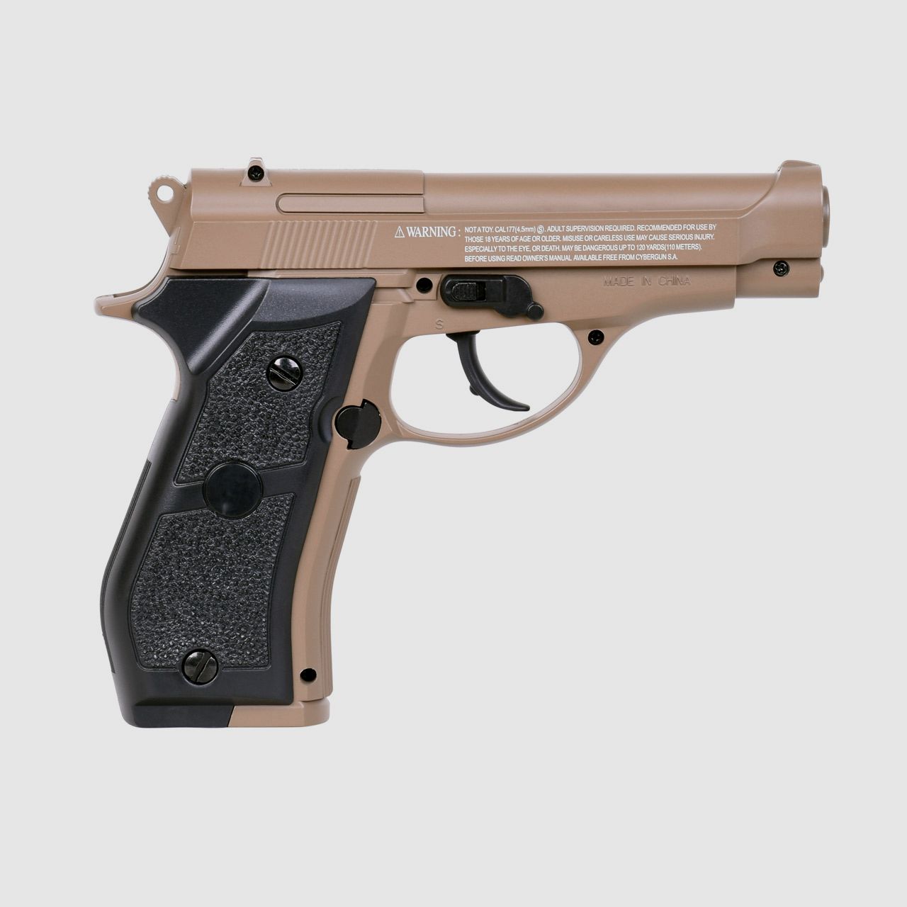 CO2 Pistole Swiss Arms P84 Non Blowback tan Kaliber 4,5 mm BB (P18)