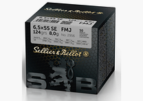 6.5x55 SE S&B FMJ 124gr VE50