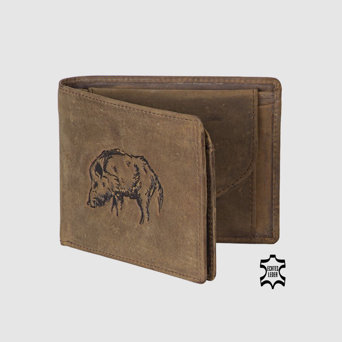 AKAH portefeuille avec sanglier format paysage