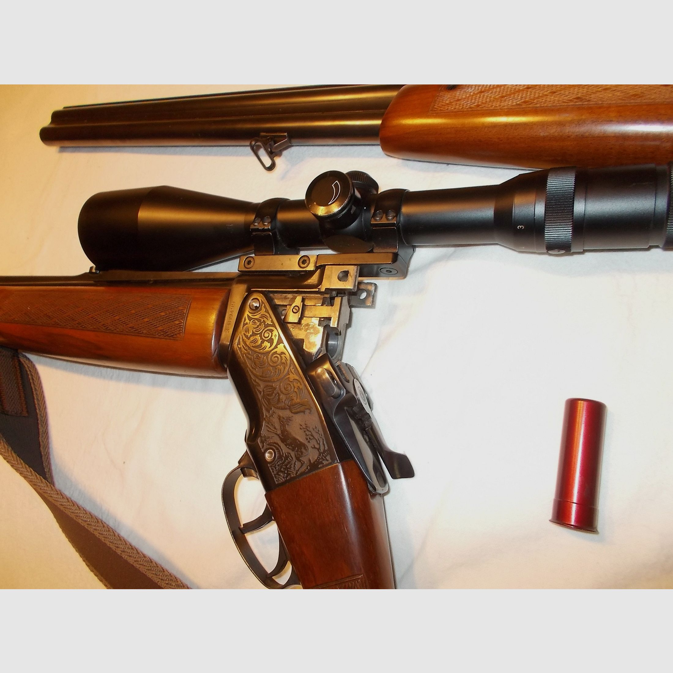 Bockbüchsflinte mit Wechsellauf von Brünner mit Zf