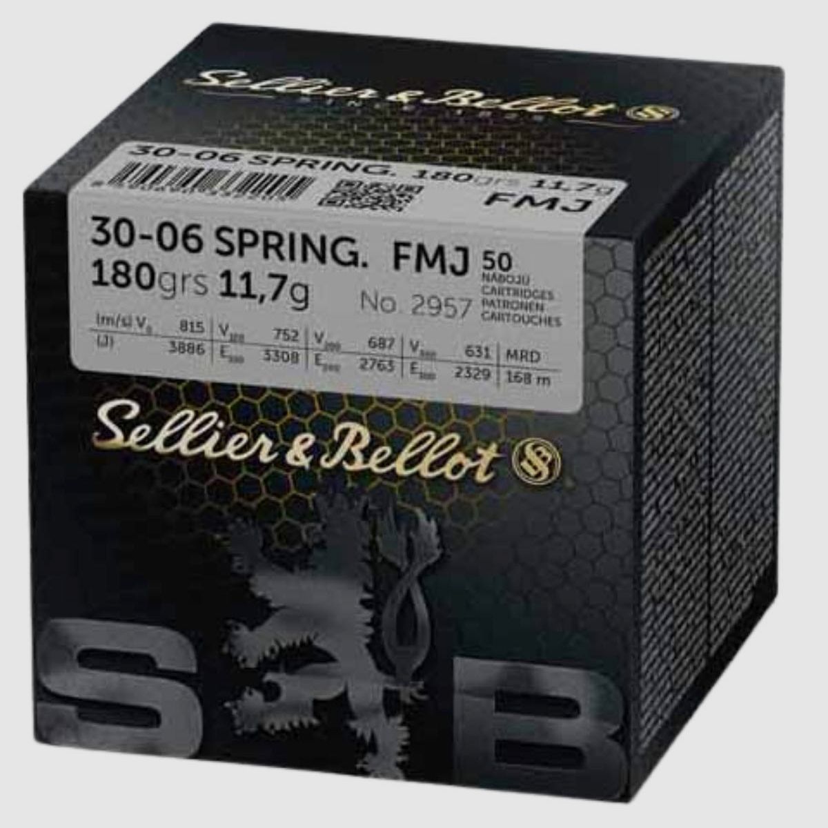 Sellier & Bellot .30-06Spring Vollmantel 11,7g - 180gr 50er Pack