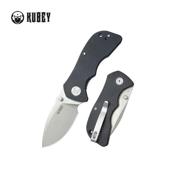 Kubey Karaji KU180L Klappmesser, schwarzes G10, bead blasted 14C28N
