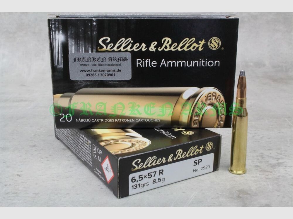 Sellier & Bellot 6,5x57R punta morbida 131gr. 8,5g 20 pezzi prezzi all'ingrosso