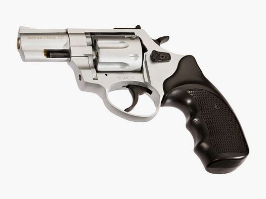 ZORAKI R1 2.5" Chrome Mat 9mm R.K. revolver d'alarme dans le style du Smith & Wesson Chiefs Special