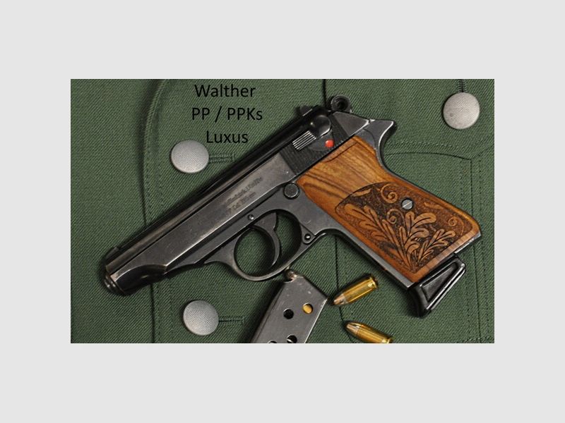 Luxus-Nussbaumgriffschalen für Pistole Walther PP (nicht PPK)