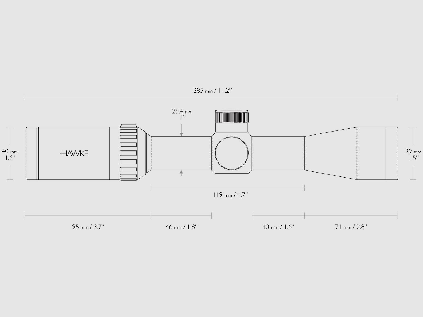HAWKE 14110 Zielfernrohr VANTAGE 2-7x32 30/30 Duplex Absehen Wasserdicht