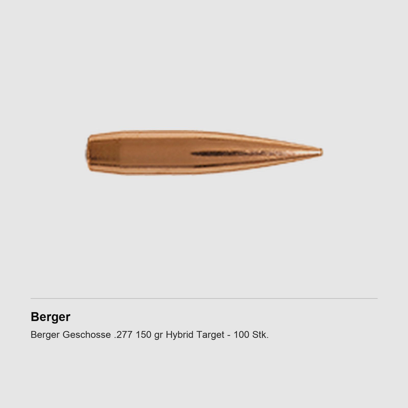 Berger Geschosse .277 150 gr Hybrid Target – 100 Stk.