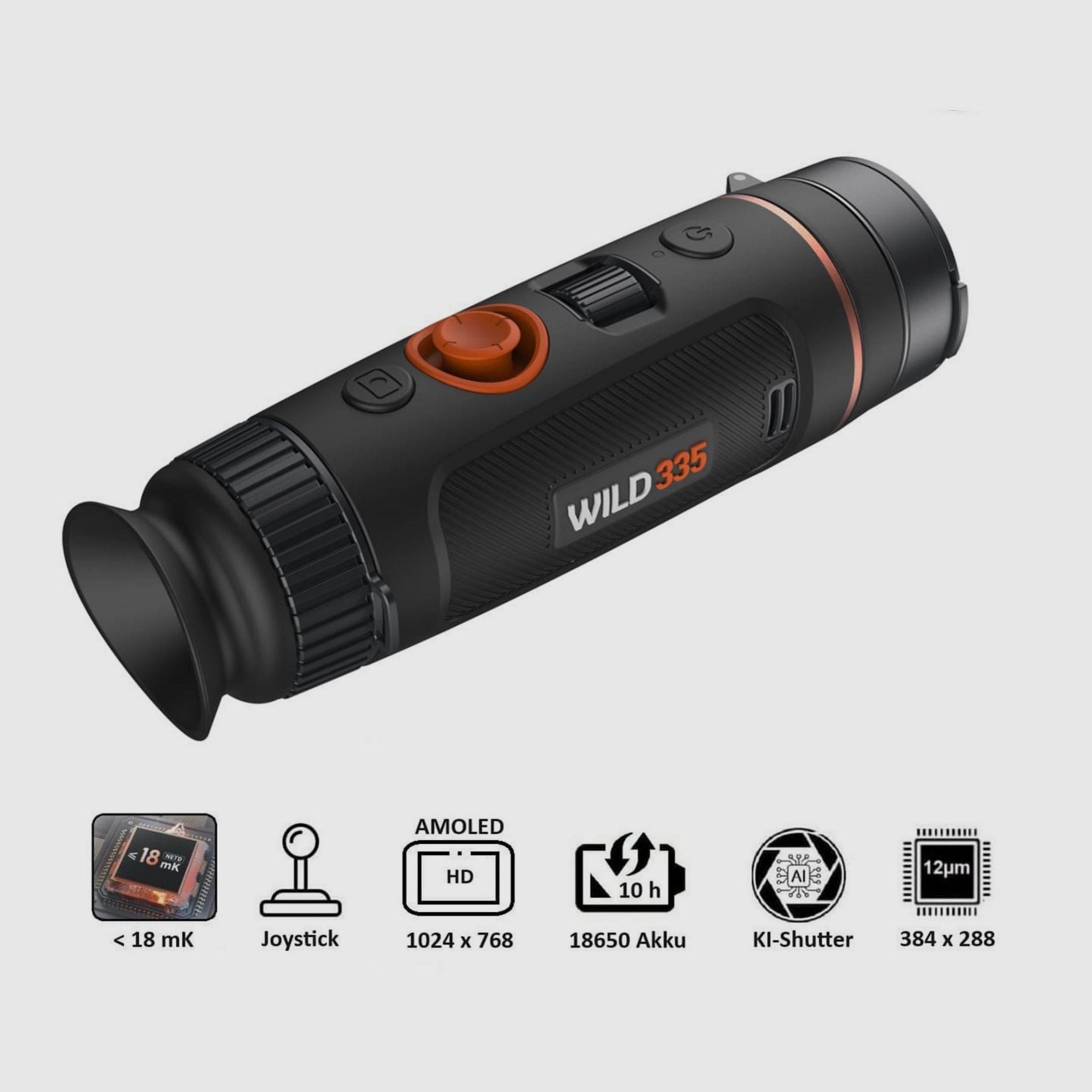 ThermTec WILD 335 35mm lens 18 mk 384x288 thermal imaging camera