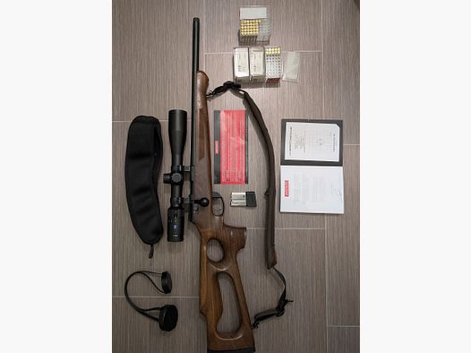 Anschütz 1761 hole stock 17hmr. Zeiss Conquest V4 4-16x44