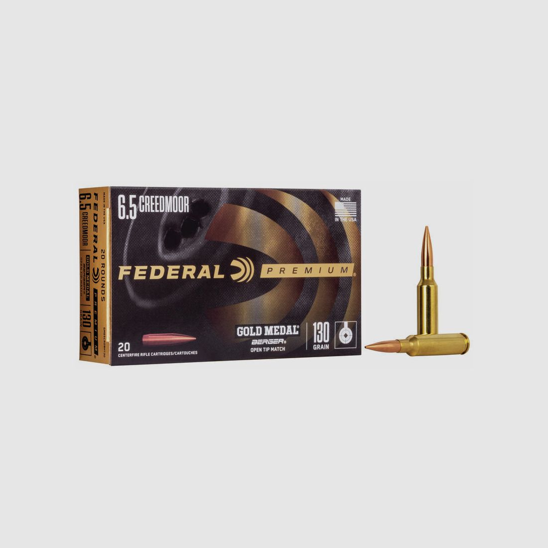 Federal Ammunition Premium Gold Medal Berger OTM 130grs