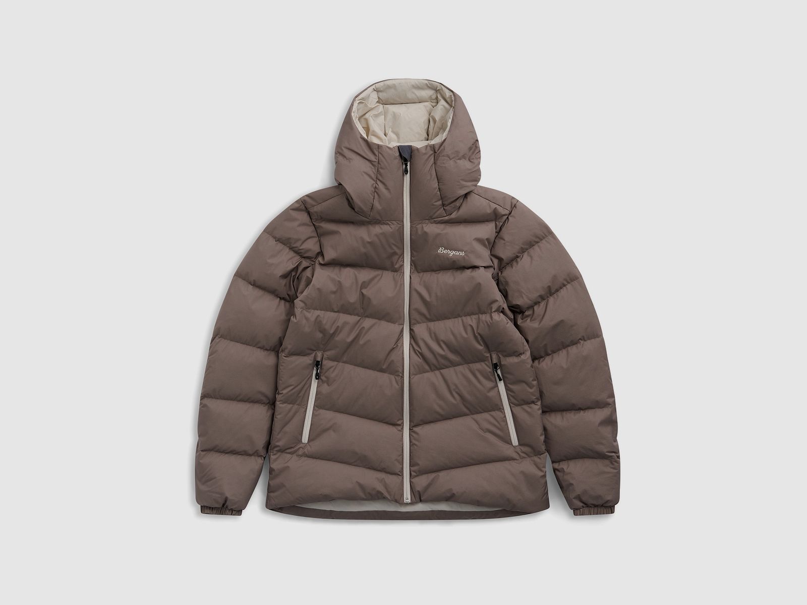 Bergans Garmo Down Hood Jacket Women Rock Taupe L