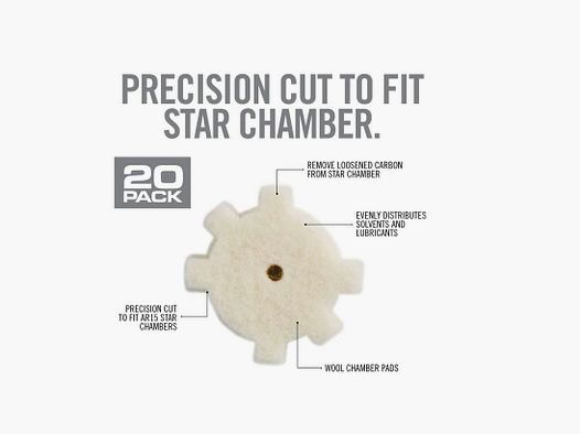 Reinigungsfilz Real Avid Star Chamber Cleaning Pads, .223 Rem., AR15
