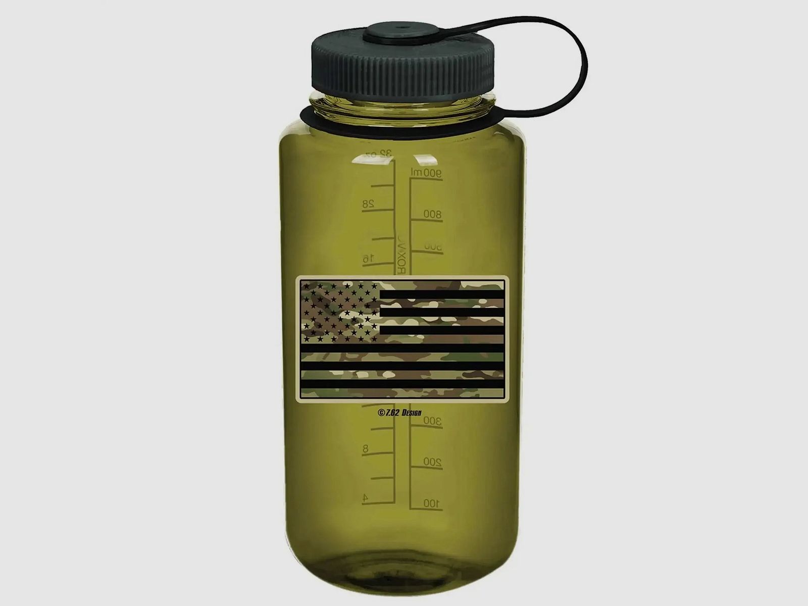 7.62 Design 7.62 Design Water Bottle 501 Camo Flag 950 ml - Gray