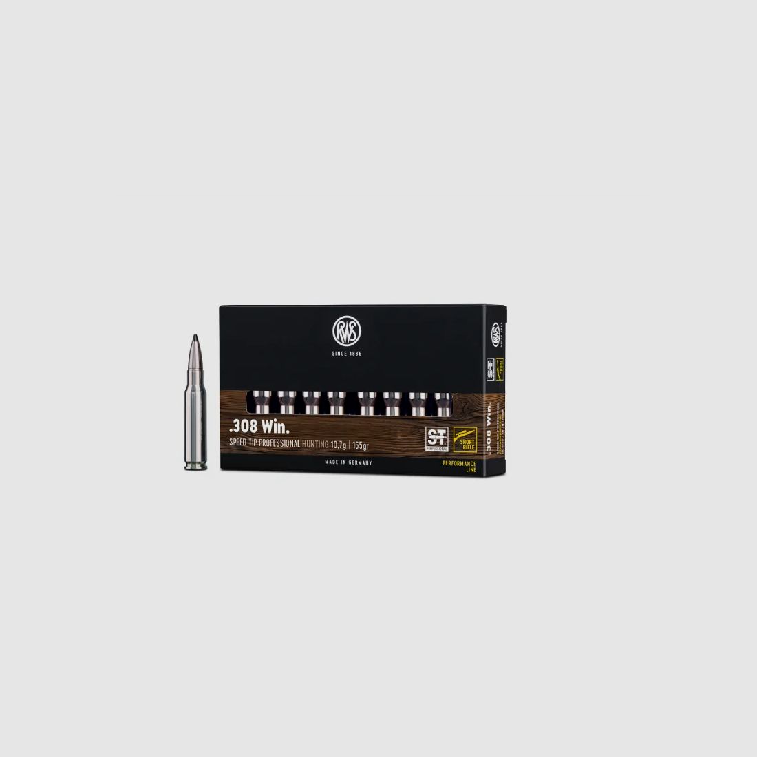 RWS .308 WIN Speed Tip Professional Short Rifle munizioni per carabina 10,7 g / 165 gr, immagine 1 di 2