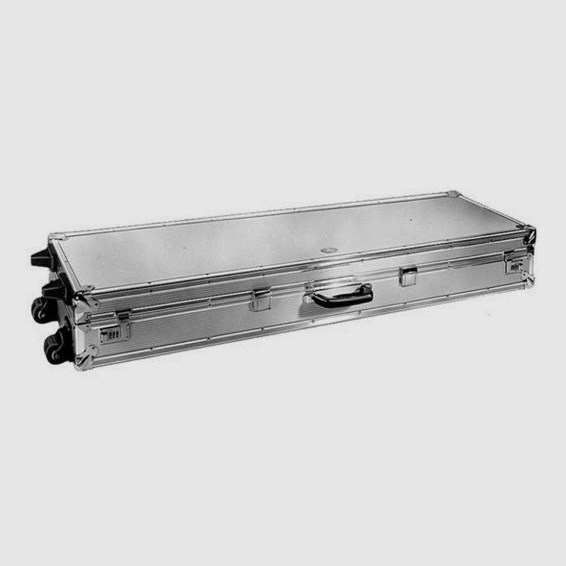 Valigia in alluminio Franzen per due armi con cannocchiale, con 2 serrature a combinazione,