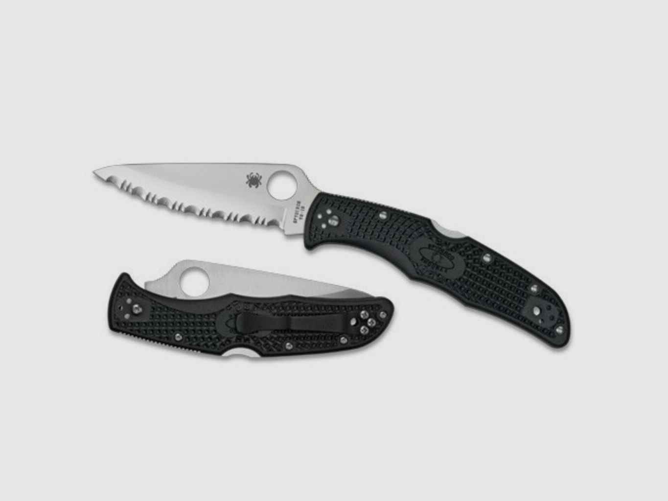 Coltello Pieghevole Spyderco Endura 4 Manico FRN Seghettato Acciaio, immagine 3 di 3