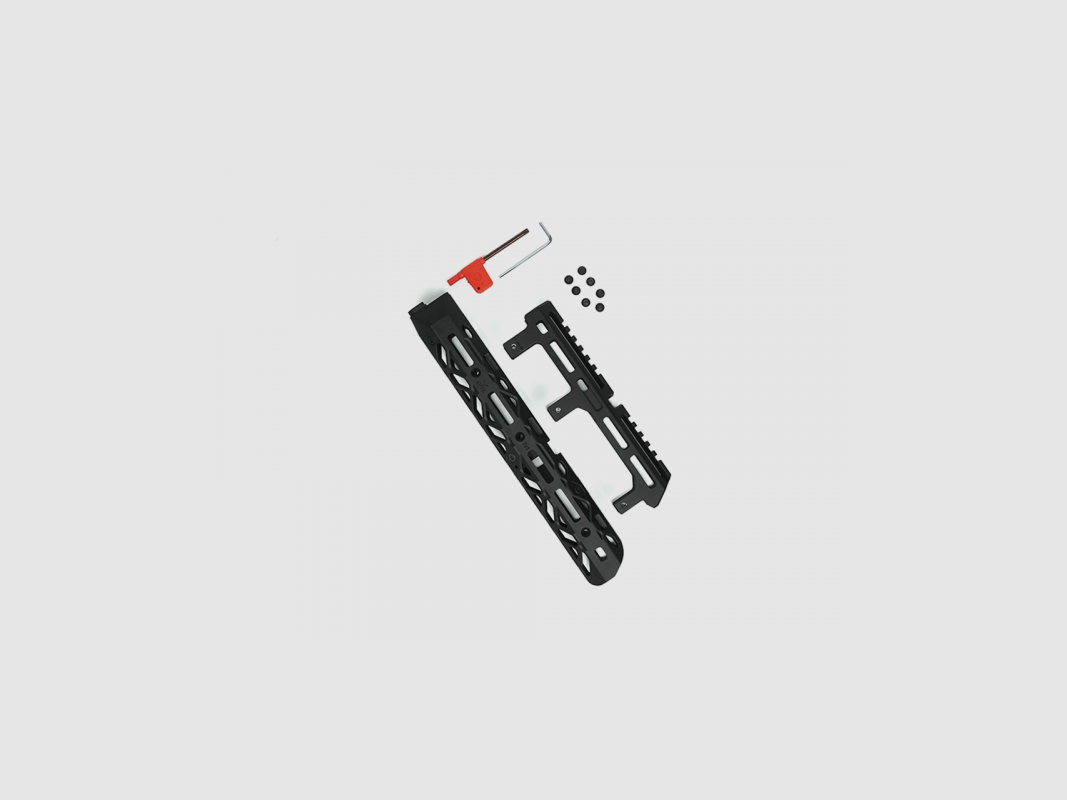 KPYK Medium AK M-LOK Handschutz mit langem Gasrohrcover CRC 1U020B Black Schwarz