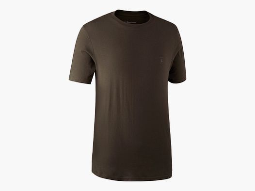 DEERHUNTER T-SHIRT 2 PACK SHORT SLEEVE GREEN/BROWN