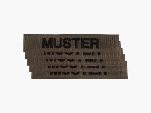 ASMC name tapes 5-piece set simple coyote brown
