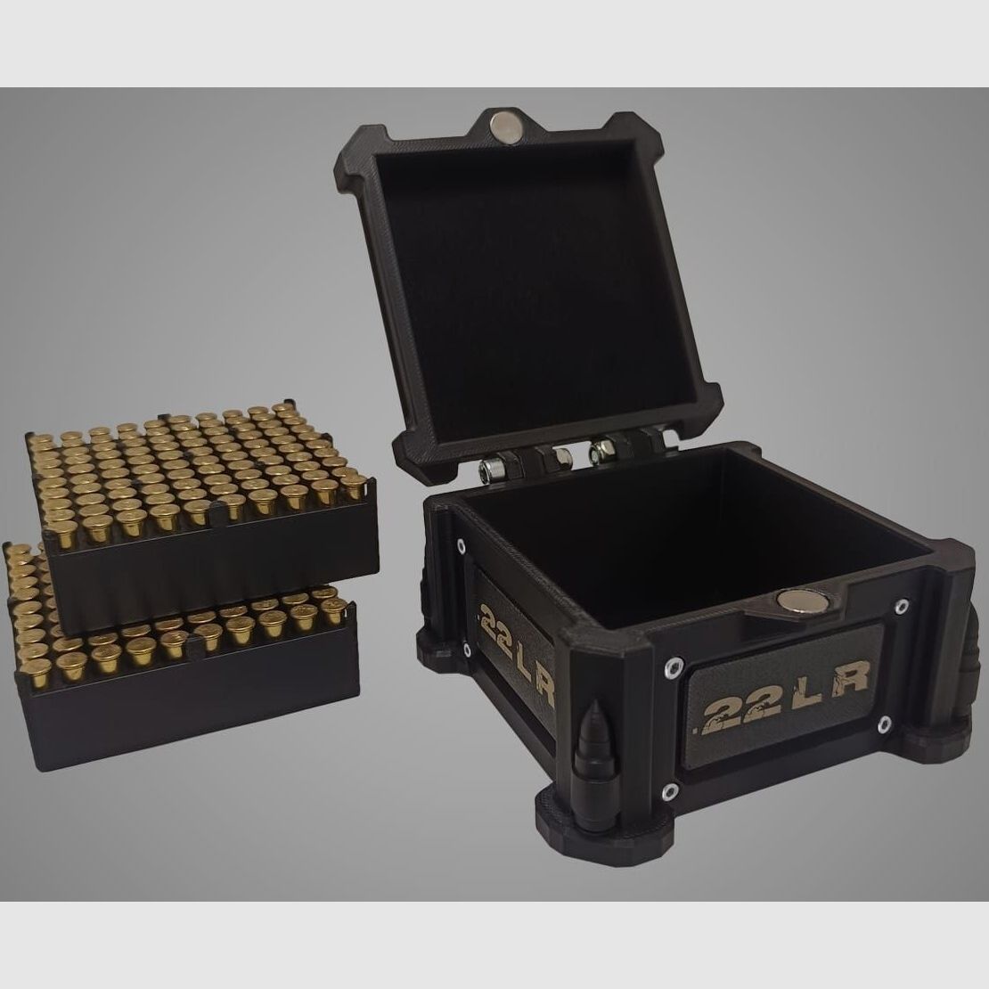 3D-Printed Precision Ammo Box, Cartridge Box, AmmoBox .22LR / .22LFB