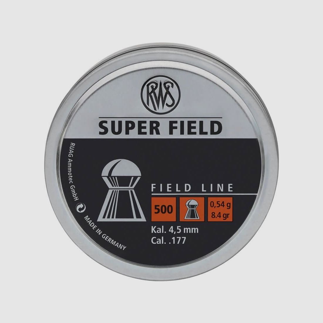 RWS S-FIELD Diabolo 4,5 mm Ø4,52 0,54 g 500 sztuk