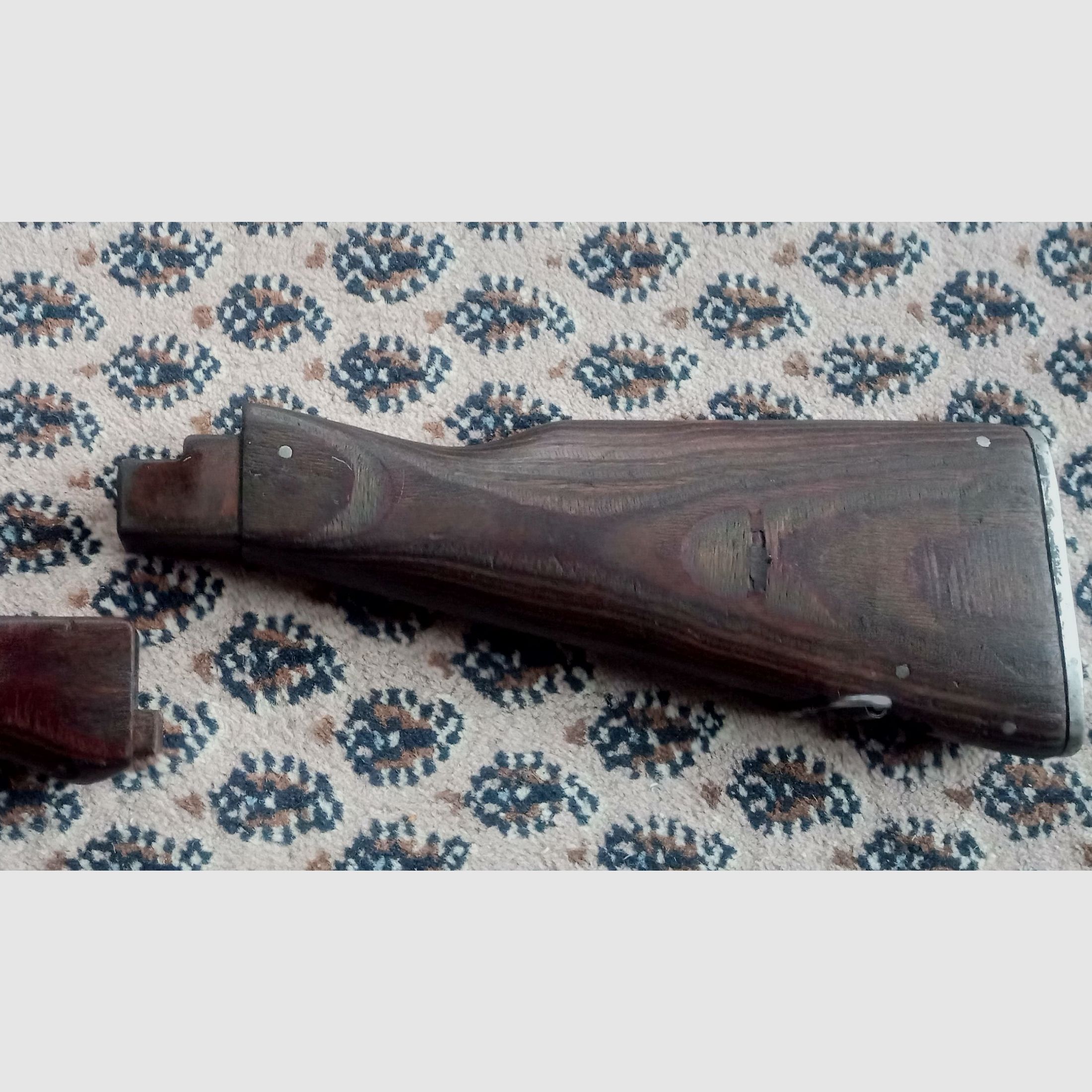 Classic AK fixed stock wood laminate dark brown / can also be fitted into Cybergun GSG Co2 AK47 // AKM & AK74 laminated wood stock