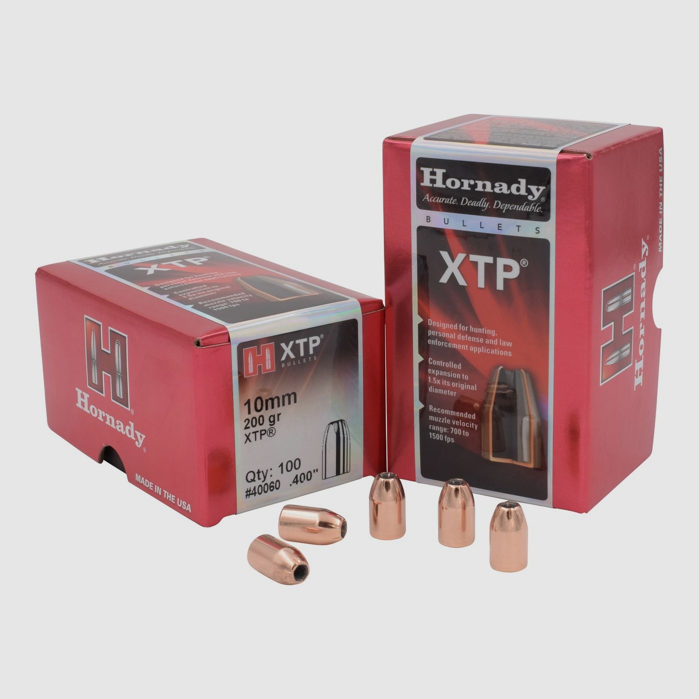 Hornady BULLETS 10MM/.400 200GR HP XTP – 100 Stk.