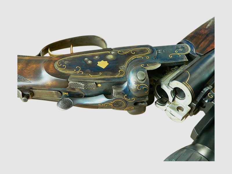 Doble rifle de cañones superpuestos Gebr. Adamy Suhl, Cal. 8x57IRS - 20/76