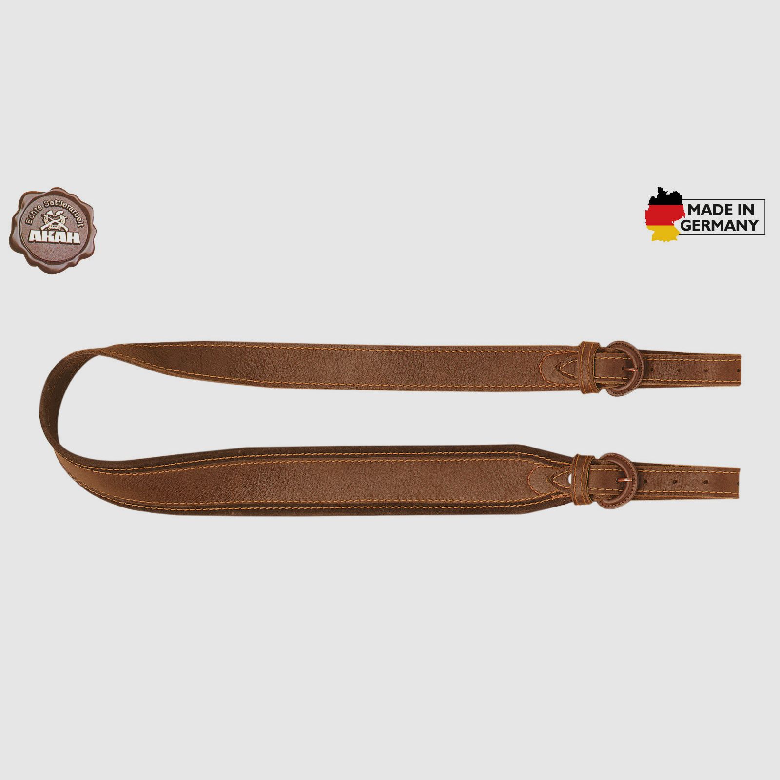 Correa de rifle AKAH de cuero de alce antideslizante