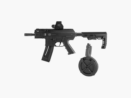 Pistole Mauser TacOps cal. 22l.r. mit Trommelmagazin und Mauser Red Dot