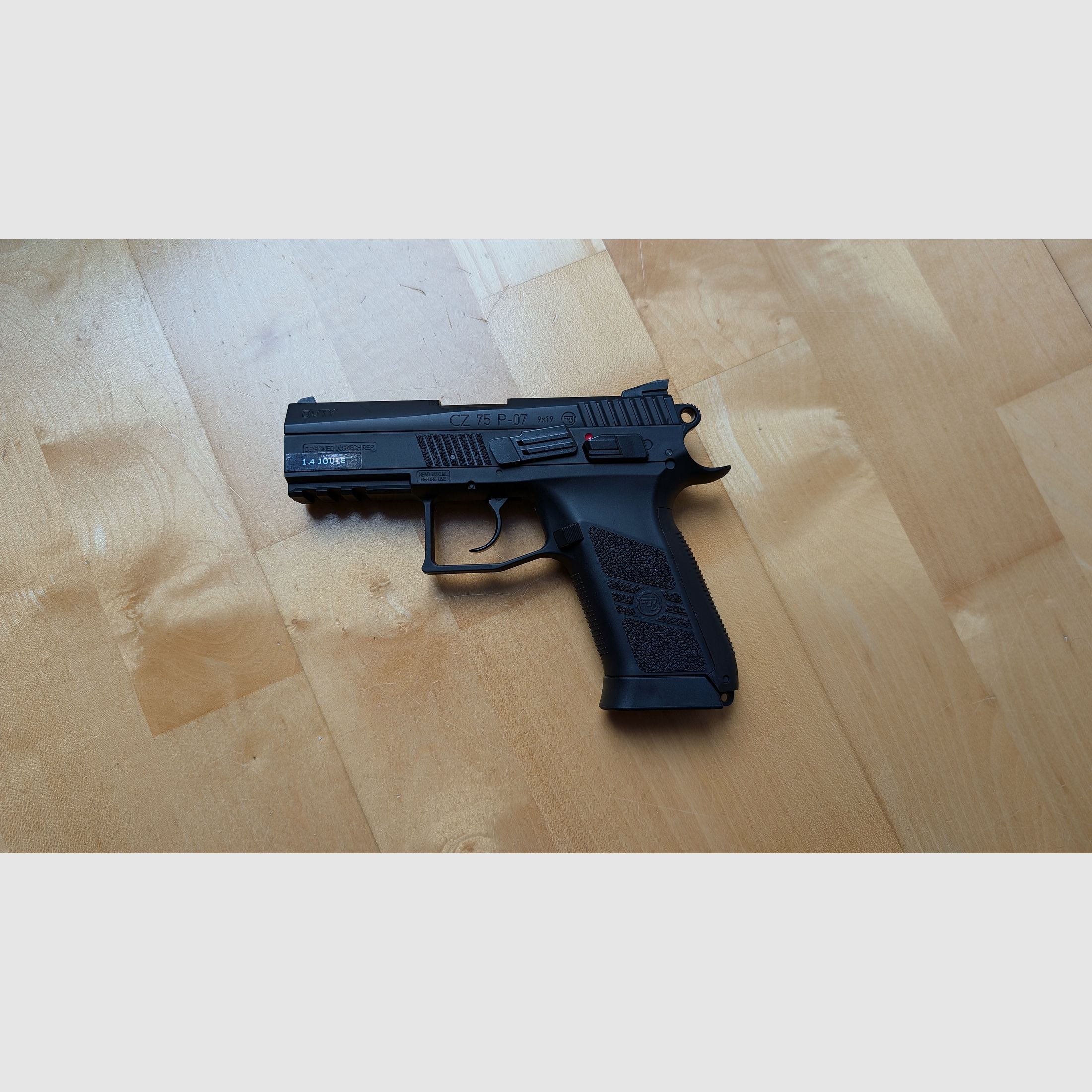 Airsoft Softair ASG CZ 75 P-07 Duty con deslizamiento de metal CO2 Blowback 6mm BB