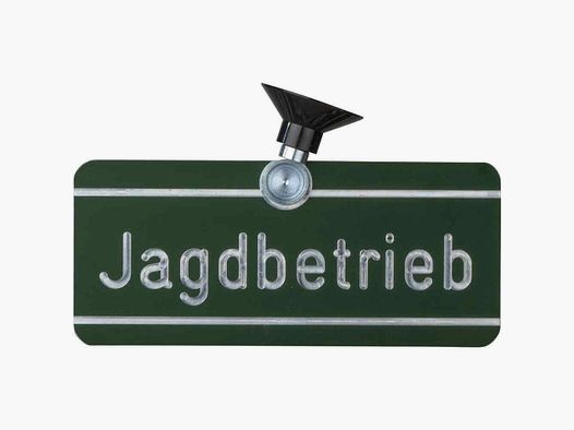 Autoschild Jagdbetrieb