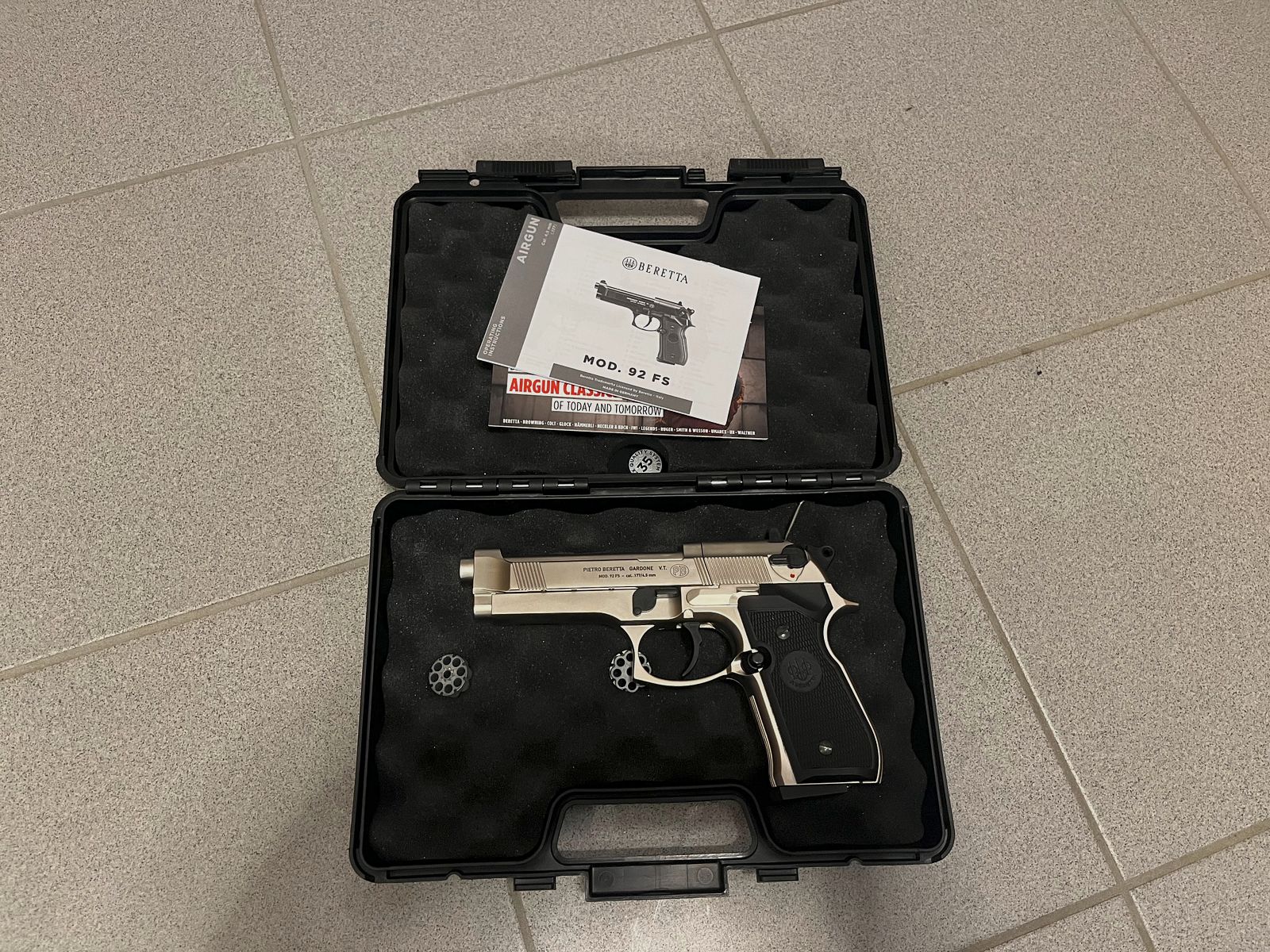  Beretta 92 FS 4,5 mm Diabolo Nickel Co2-Pistole