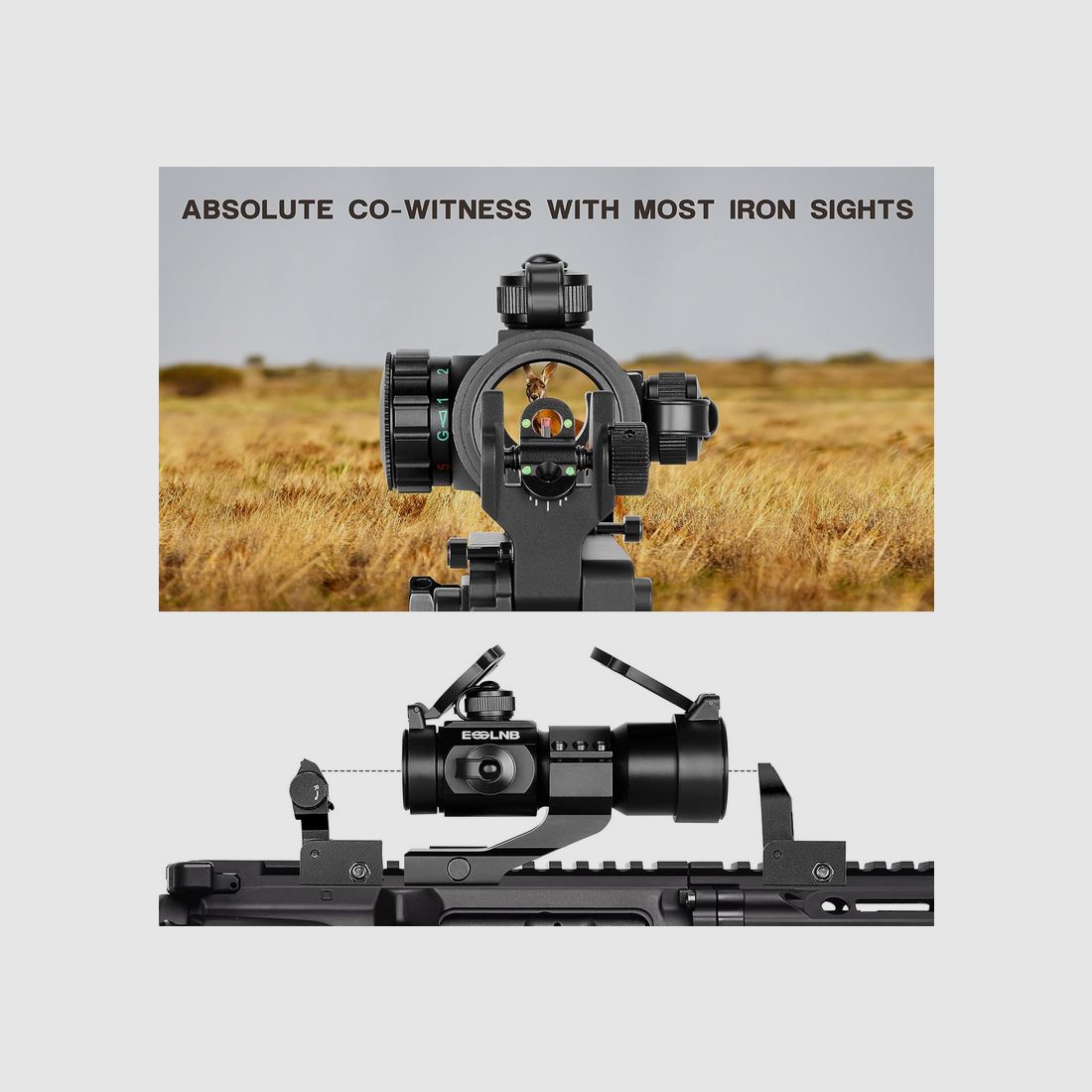 ESSLNB 30mm Red Dot - Red dot sight for Picatinny - Dot reticle - red/green