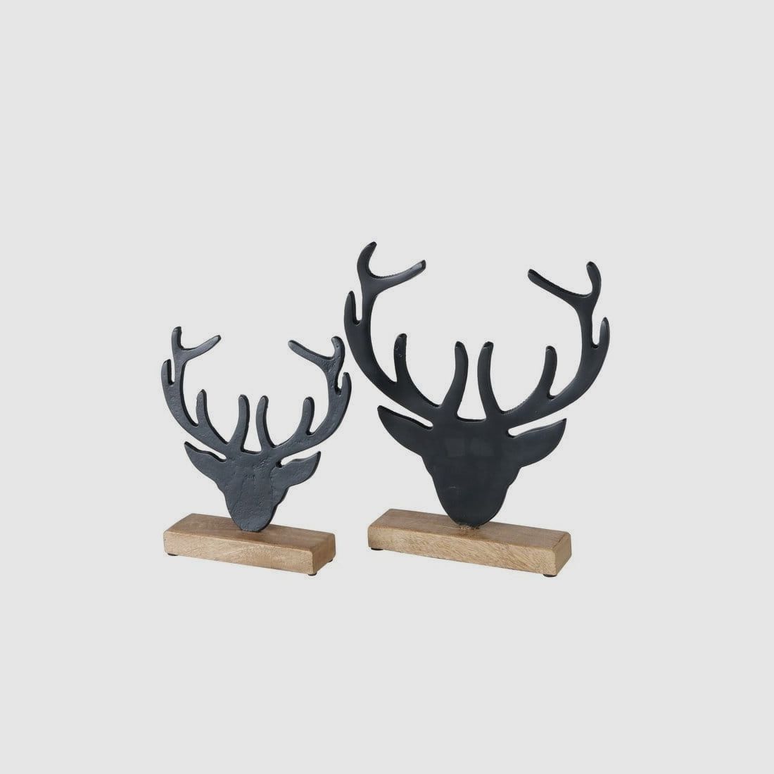 LivingActive Manto Dekoaufsteller Hirsch 2 tlg. Set
