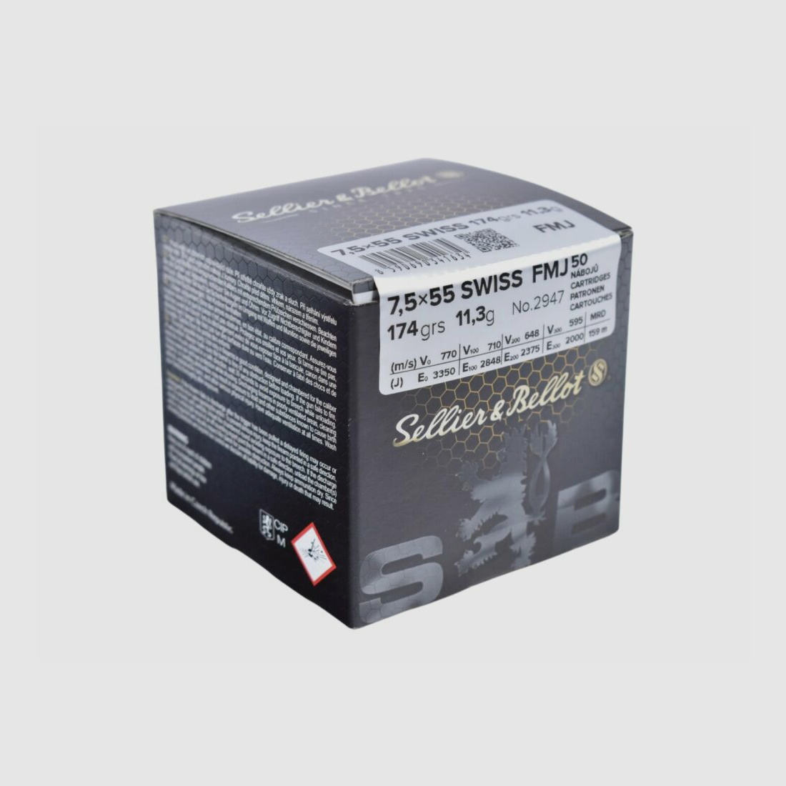 Sellier & Bellot 7,5x55 FMJ 174grs / 11,3g