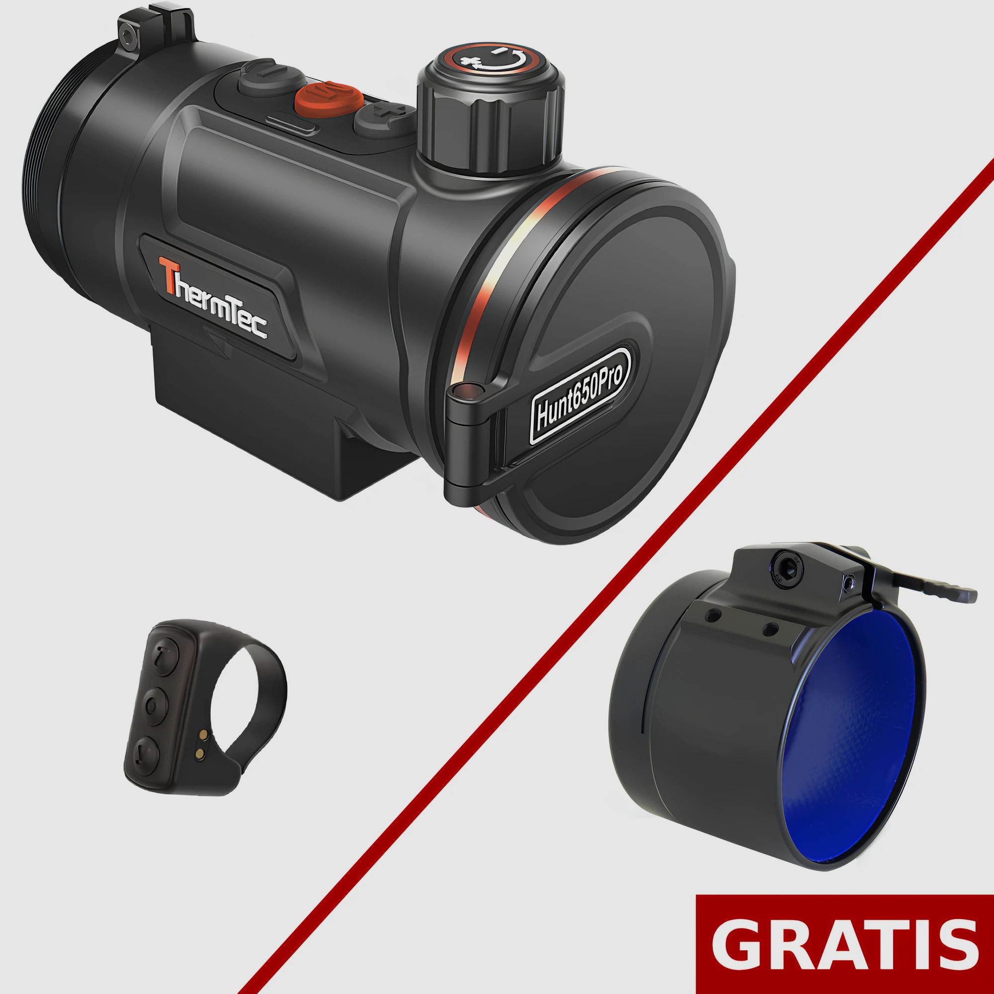 ThermTec HUNT 650 PRO Wärmebild-Vorsatzgerät - Lieferumfang ohne Adapter