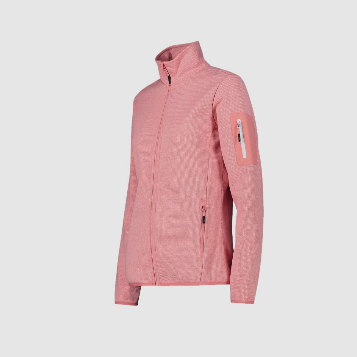 Kurtka damska CMP Knit-Tech-Fleece z wewnętrzną warstwą z siatki Orchidea Bianco