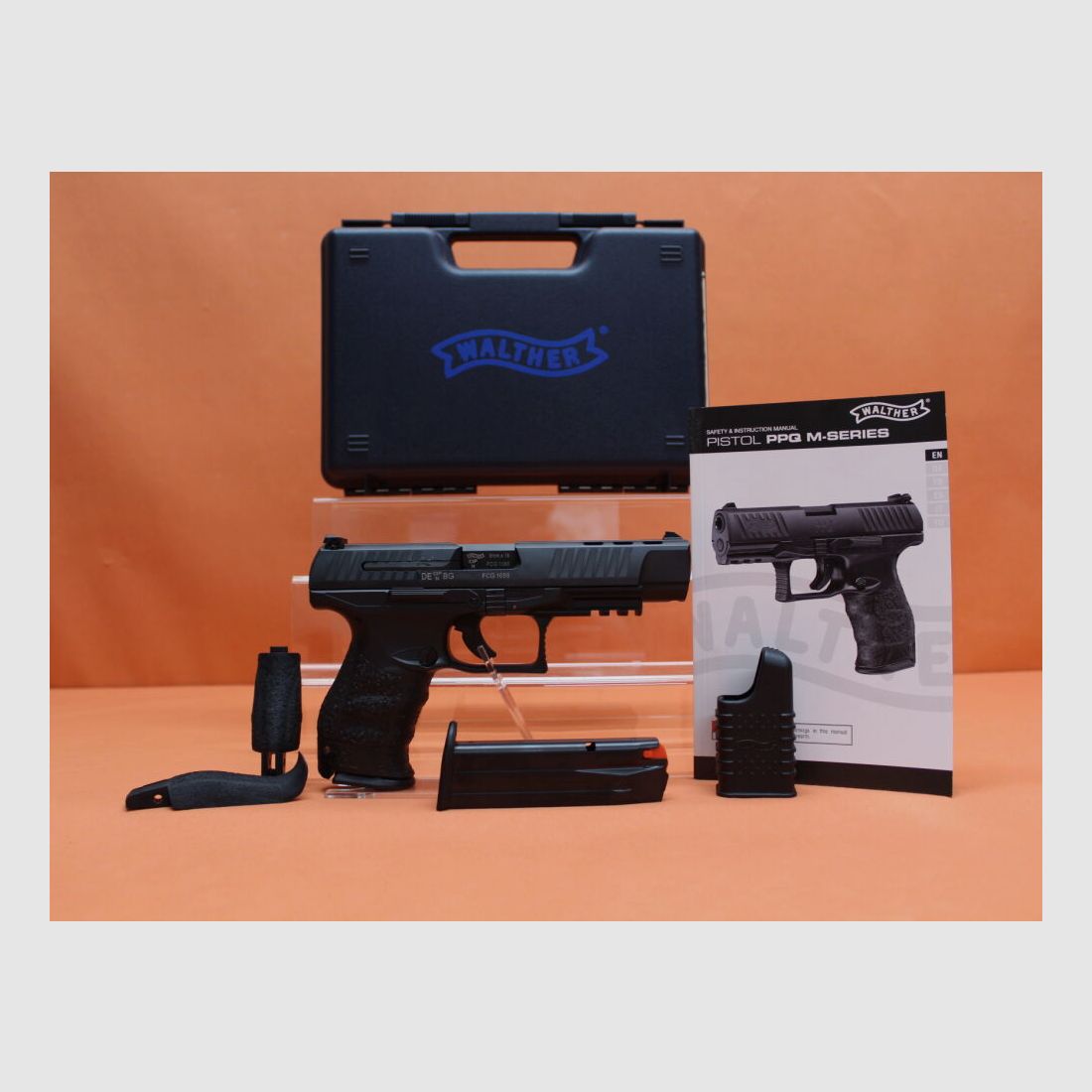Walther Ha. Pistolet 9mm Luger Walther PPQ M2B (KU, AM) Sport 5" lufa poligonowa / zapasowy magazynek (9mm Para / 9x19)
