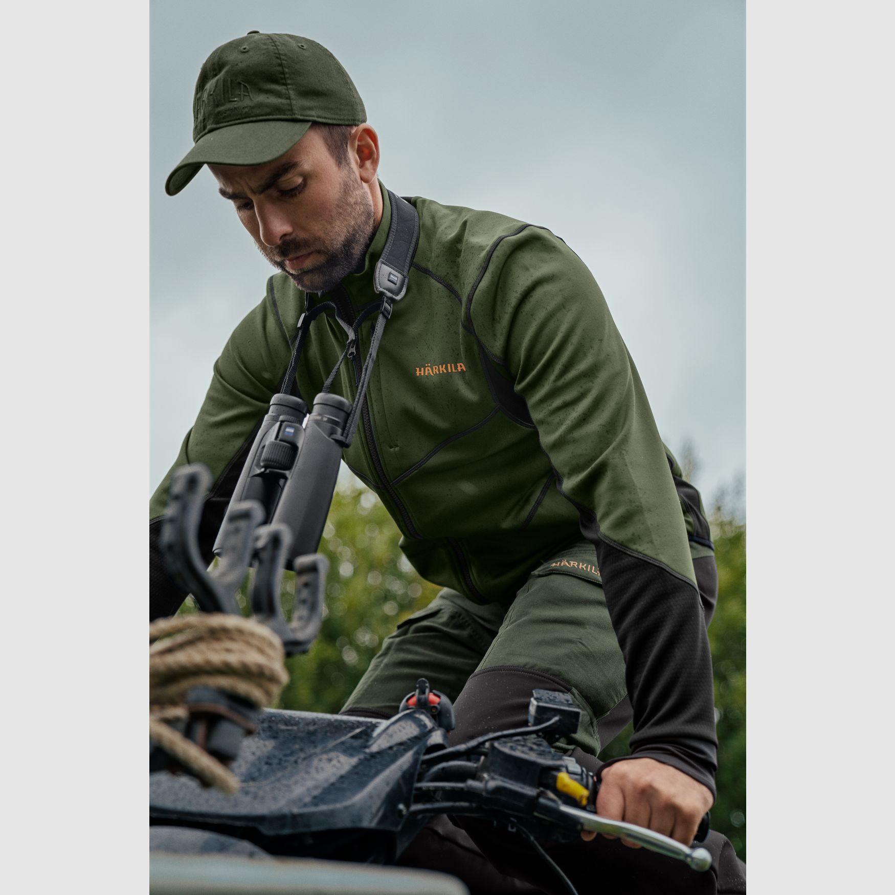 Härkila Scandinavian Fleecejacke - Duffel green / Black, Bild 8 von 9